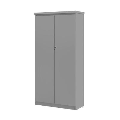 Armário Monet Armario com Portas Emir 2 Portas 4 Prateleiras MDP 82CM Cinza Plata Móveis