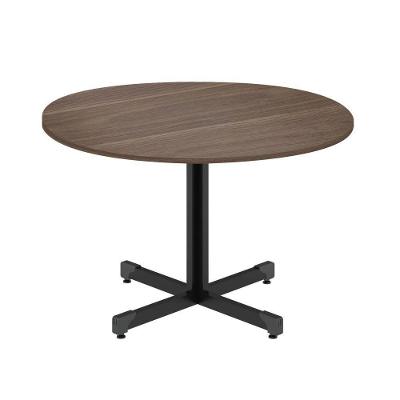 Mesa de Reunião Redonda Kaleb Executiva sem Gavetas 120CM Affara Plata Móveis