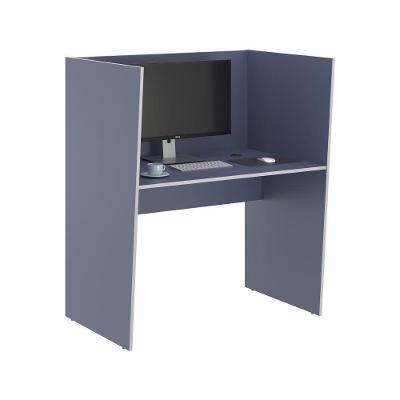 Escrivaninha Mesa de Trabalho 1 Lugar Alaska Azul sem Gavetas 103CM Azul Casah