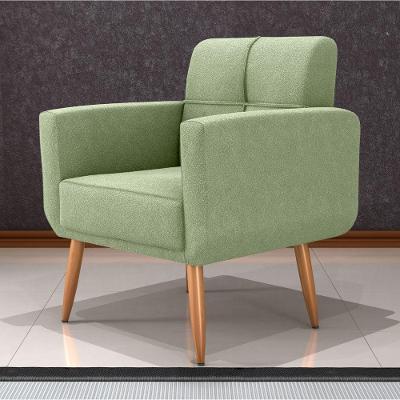 Poltrona Veneza para Sala Boucle Conforto Espuma D23 e D20 Oliva Matrix
