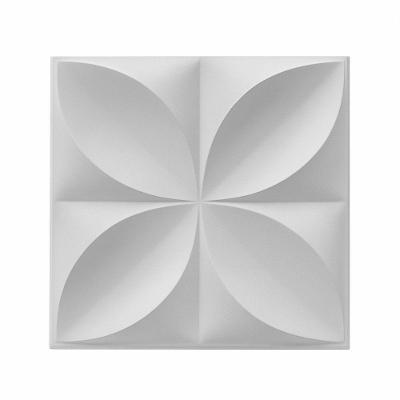 Placa de Revestimento de Parede 3D em Pvc Kit 10 Unidades Modelo Pétala 25cm X 25cm OEM