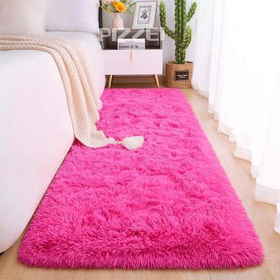 Tapete Passadeira Felpuda 60cm X 200cm Retangular Antiderrapante para Corredor Sala Quarto Pink OEM