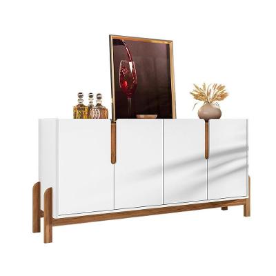 Buffet Lótus Prime 4 Portas MDF MDP Branco Casa D Móveis