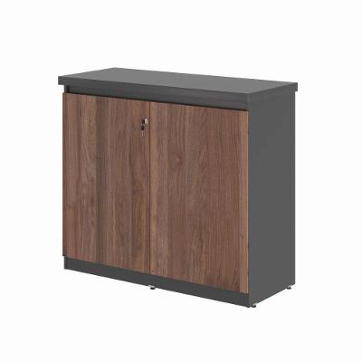 Balcão Domus 2 Portas MDP 105CM Noce Preto Plata Móveis