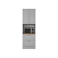 Paneleiro Torre Quente 1 Forno Com Tampo Amy Casa 812 Cinza - 6