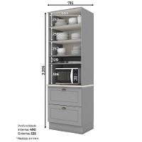 Paneleiro Torre Quente 1 Forno Americana Henn Cinza Com Calcare Bp - 5