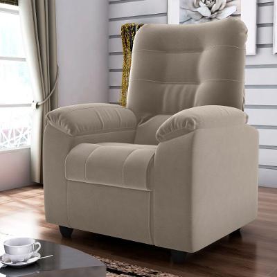 Poltrona Reclinável Vista Serena Veludo Light Conforto Cappuccino Matrix