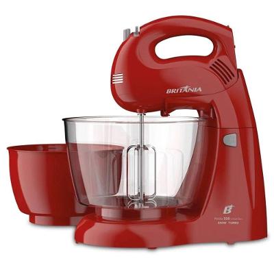Batedeira Britania Perola Cristal Duo 4vel 500w - 33401219 Vermelho 110 Volts