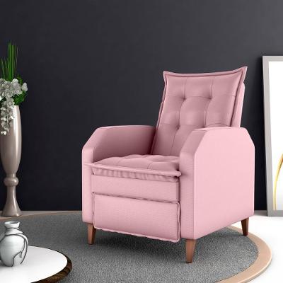 Poltrona Reclinável Nora Veludo Turkey Espuma D23 Rosa Matrix