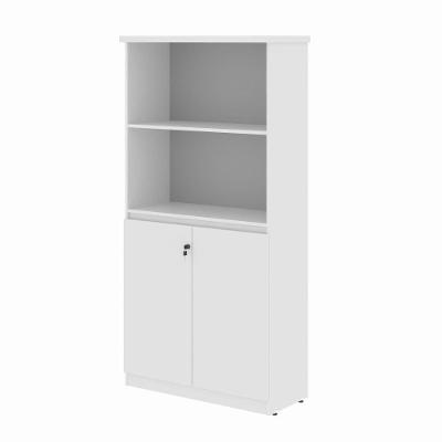 Estante Caio 2 Portas 3 Prateleiras 3 Nichos Branco Plata Móveis