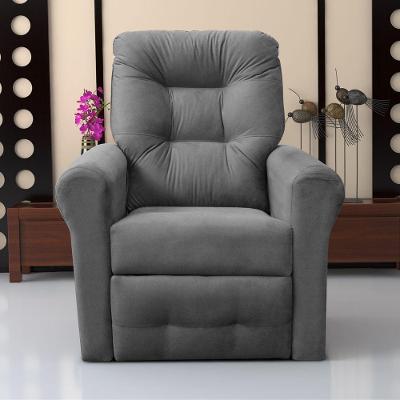 Poltrona Reclinável Villa Savana Suede Cinza com Encosto Ajustável 110kg Matrix