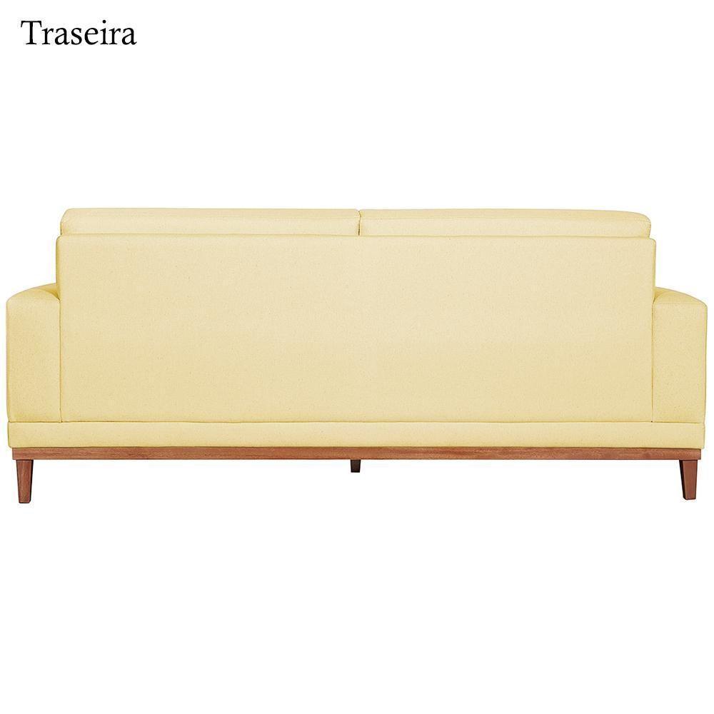 Sofa 3 Lugares 180 Cm Crons Suede Bege Vazzano Bege - 4