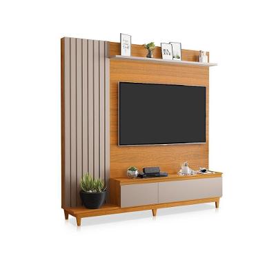 Home para TV Ravel 65 Polegadas MDF Ripado Frisado Mani Freijo Casah