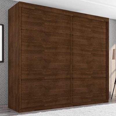 Guarda Roupa Casal Aquarel Deslizantes 2 Portas Correr 4 Gavetas MDF Malbec Framar