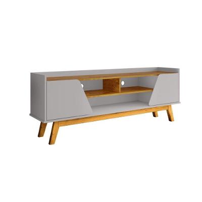 Rack Valência Off White Nature para TV 65" 160CM MDF com Prateleira Bechara Móveis