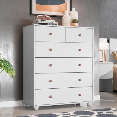 Cômoda Argos 6 Gavetas MDP Retrô Branco Albatroz Móveis 90CM 110CM