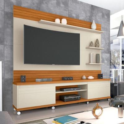 Home para TV Aurelia 55 Polegadas 217CM MDP Off White Nature Germai Móveis