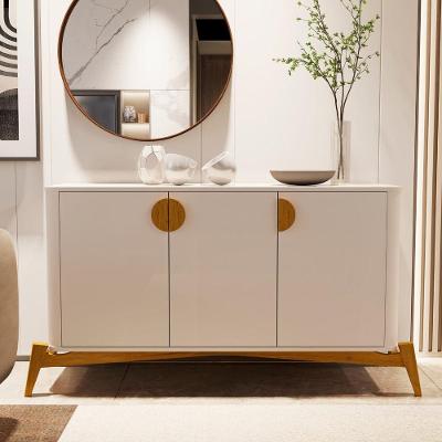 Aparador Buffet Casa de Verona 3 Portas MDF Off White Bechara Móveis