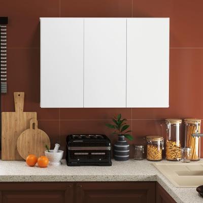 Armário Aéreo Évora 100CM 3 Portas MDP MDF Branco EJ Móveis