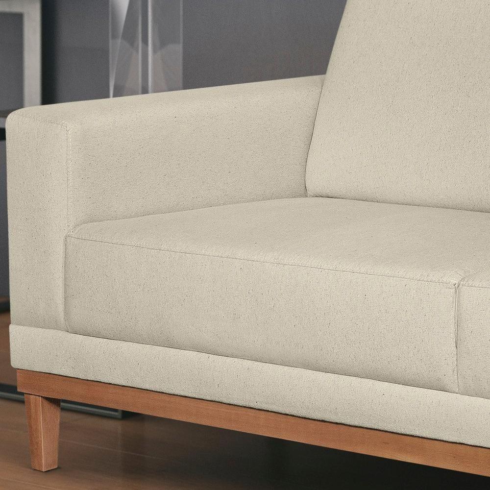 Sofa 3 Lugares 180 Cm Crons Linho Cru Vazzano Cru - 4