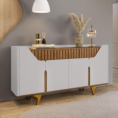 Aparador Ravi 4 Portas 2 Gavetas MDF MDP Off White Cinamomo Bechara Móveis