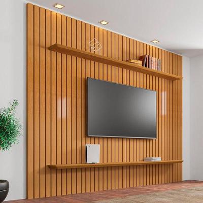 Painel para TV Milan 60 Polegadas 230CM MDF Frisado Cinamomo RV Móveis