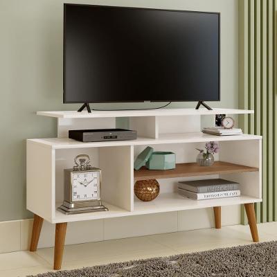 Rack para TV Brado MDP com Prateleiras Off White e Canela Casah