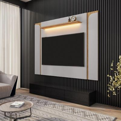 Painel para TV Caio 75 Polegadas 180CM Off White Cinamomo