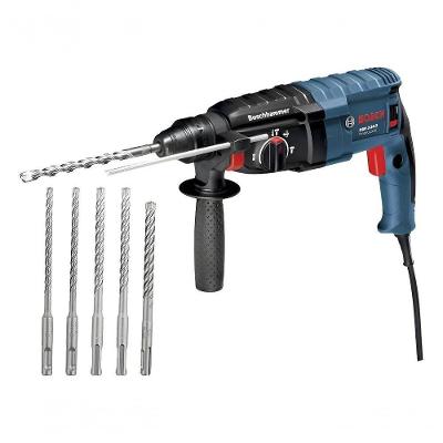 Martelete Perfurador Rompedor GBH 2-24D 820W 2,7J Sistema SDS 5 Brocas 220V Bosch