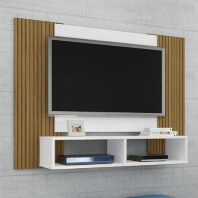 Painel para TV Mística Ripado 47 Polegadas 120CM MDP Branco OFT Móveis