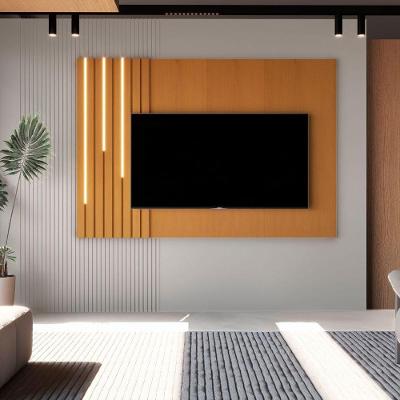 Painel para TV Aurora 70 Polegadas 180CM MDF Nature Bechara Móveis