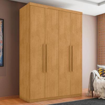 Guarda Roupa Solteiro Monte Nobre 4 Portas 4 Gavetas MDF Naturalle Framar