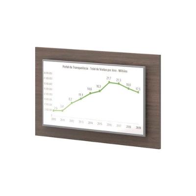 Painel para TV Lena 40 Polegadas 110CM MDP BP 40mm Freijó Preto