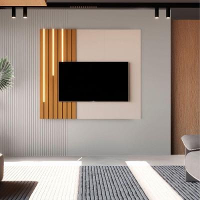 Painel para TV Vista Serena 58 Polegadas MDF Off White Nature Bechara Móveis