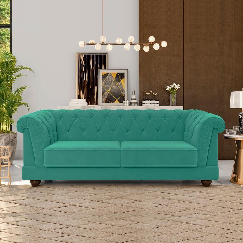 Sofa 2 Lugares 190 Cm Ponteio Veludo Sl 946 Moll Sl 946 - 3