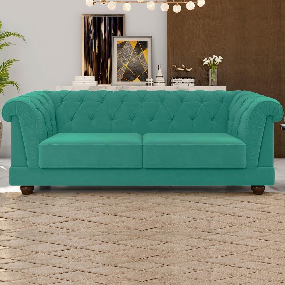 Sofa 2 Lugares 190 Cm Ponteio Veludo Sl 946 Moll Sl 946 - 8