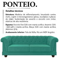 Sofa 2 Lugares 190 Cm Ponteio Veludo Sl 946 Moll Sl 946 - 7
