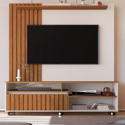 Home para TV TH SHOP 55 Polegadas 160CM MDP Off White Freijó Germai Móveis