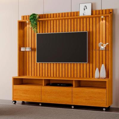 Home Theater TH SHOP para TV 60 Polegadas 190CM MDP Ripado com LED Naturale Casah