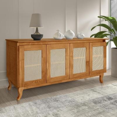 Buffet Serra Clara Reto 4 Portas MDF MDP 163CM Imbuia Casah