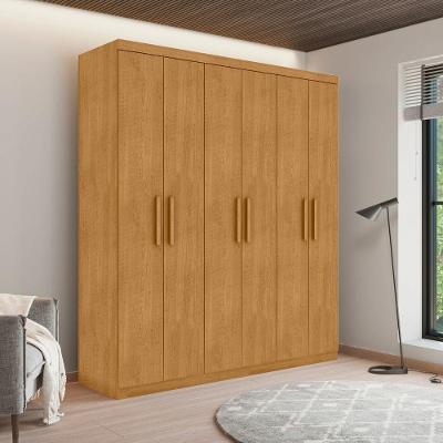 Guarda Roupa Casal Élide 6 Portas 3 Gavetas MDP Naturalle Framar