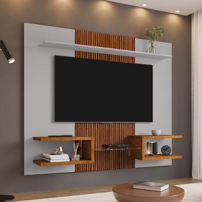 Painel para TV TH SHOP 55 Polegadas 163,2CM MDF Cinamomo Off White Bechara Móveis