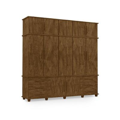 Guarda Roupa Casal Noah 12 Portas de Bater MDF Malbec Casah