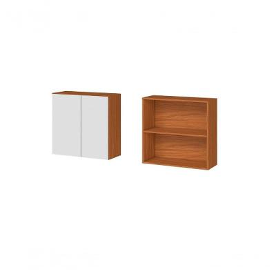 Armário Aéreo de Cozinha Luana 70CM 2 Portas MDF Giratória Branco