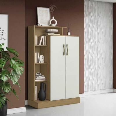 Armário Multiuso Florença 2 Portas 2 Prateleiras MDP 91CM Branco