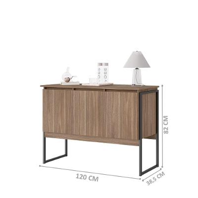 Buffet Aquarela Industrial 3 Portas 120CM Affara Preto Casah