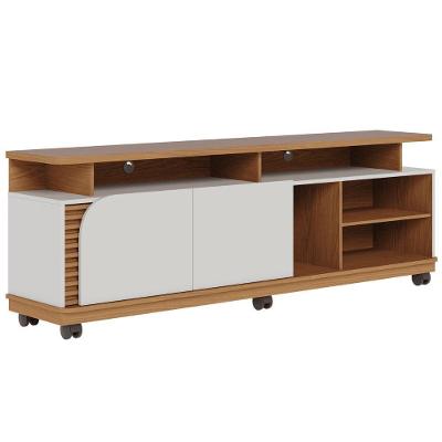 Rack para TV Luna 75 Polegadas 180CM MDP Freijó Off White Bege Colibri Móveis
