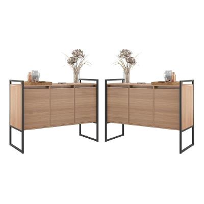 Buffet Domus Bella Industrial 3 Portas 120CM Marrom Plata Móveis