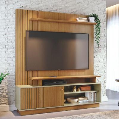Painel para TV TH SHOP 65 Polegadas 160CM MDP com Prateleira Marrom Cumaru Opala Casah