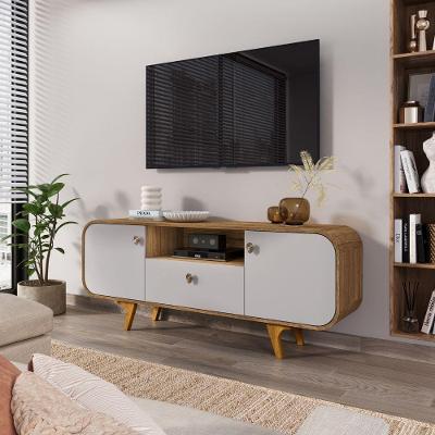 Rack para TV Monet 55 Polegadas 156CM MDP Cinamomo Off White Bechara Móveis